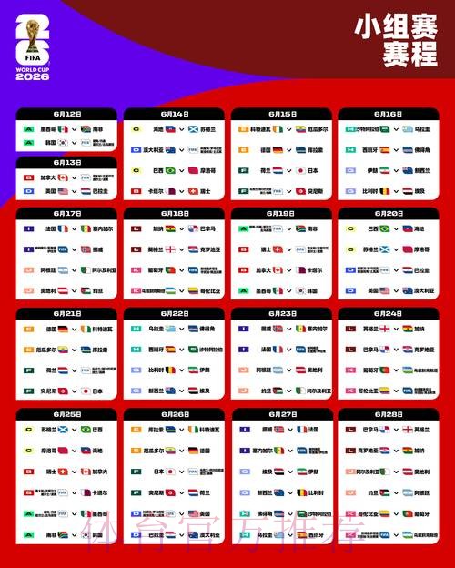 2026世界杯赛程完整版完整安排免费观看
